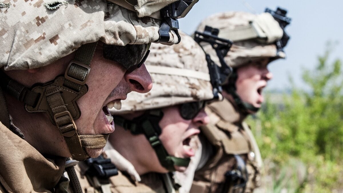 US Marines bribed by Donald Trump to vote Red