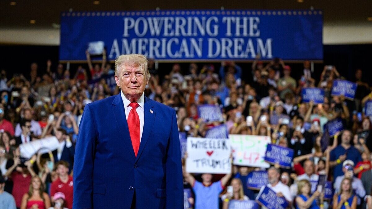 President Donald J. Trump delivers remarks on Trump Accounts, Wednesday, July 22, 2026, at Wheeler High School in Marietta, Georgia.